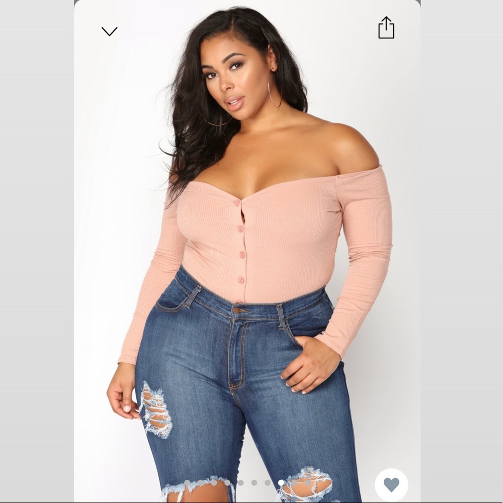 Fashion Nova Fool In Love Off Shoulder Bodysuit